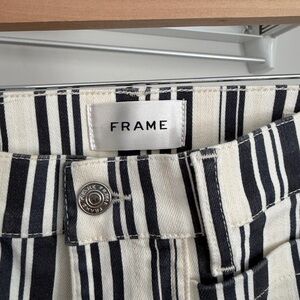 Frame Striped Black and White Pants